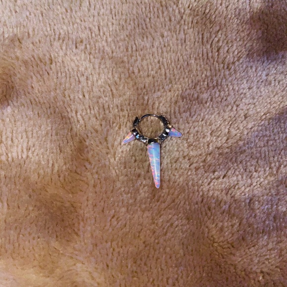 Maria Tash Silver and Opalescent Earrings - Picture 4 of 8